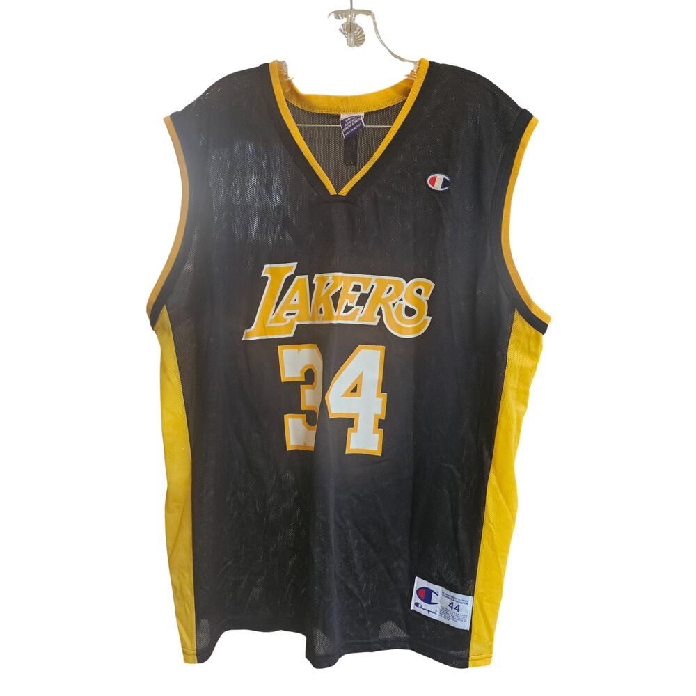 Vintage Champion brand Los Angeles Lakers Shaquille O'Neal Jersey 34 Size L